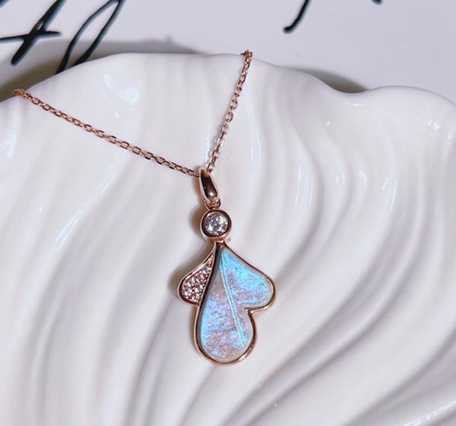 【Go Girl Only】真蝶高雅碎鑽玫瑰金項鍊-純潔白/BP-005-S-RGSL/台灣總代理公司貨