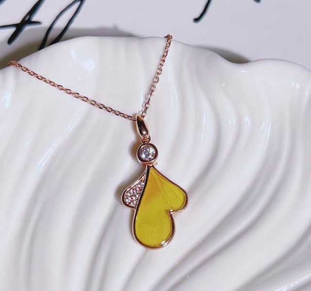 【Go Girl Only】真蝶高雅碎鑽玫瑰金項鍊-俏麗黃/BP-005-MIX-RGSL/台灣總代理公司貨