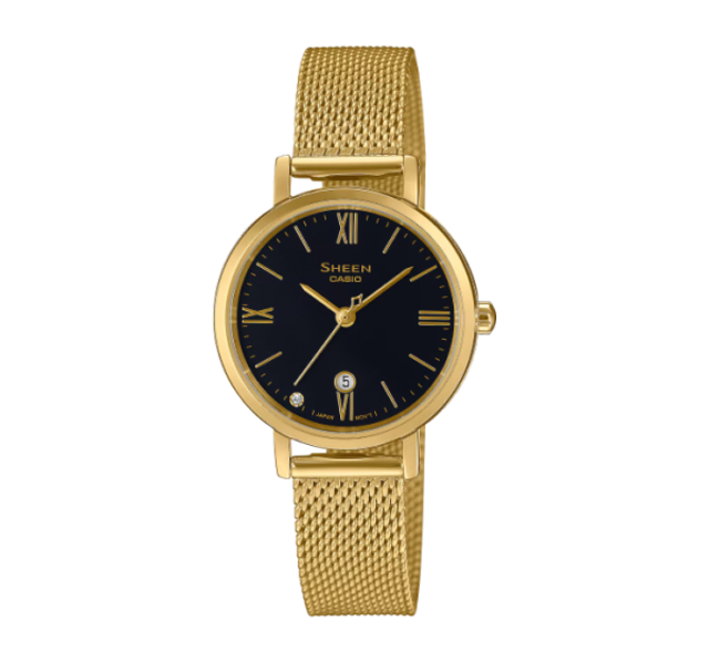 【CASIO SHEEN】簡奢羅馬時標時尚米蘭腕錶-復古金/SHE-4540GM-1A/台灣總代理公司貨享一年保固