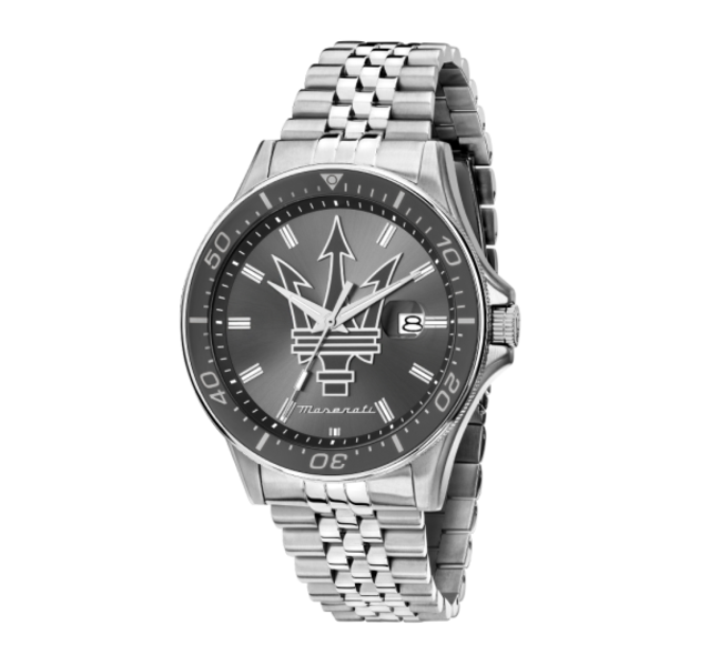 【Maserati 瑪莎拉蒂】SFIDA系列經典三叉戟不鏽鋼腕錶-太空銀/R8853140010/台灣總代理公司貨享兩年保固