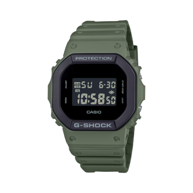 【CASIO G-SHOCK】Urban Utility 系列方形數位運動腕錶-軍綠色/DW-5610UU-3/台灣總代理公司貨享一年保固