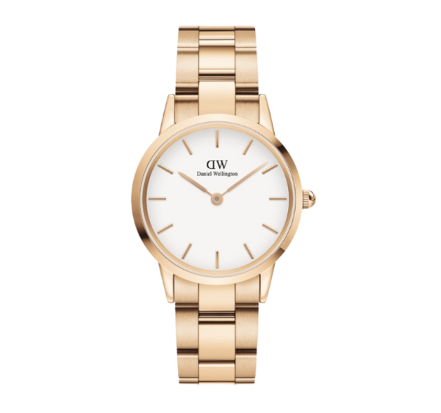 【Daniel Wellington】Iconic Link瑞典時尚品牌鋼帶腕錶-耀眼玫金-36mm/DW00100209/原廠公司貨ㄧ年保固