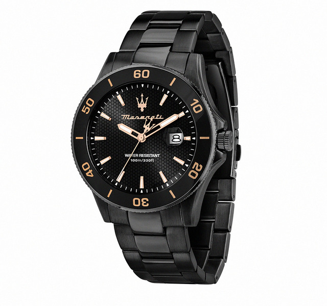 【Maserati 瑪莎拉蒂】COMPETIZIONE蜂巢競技系列日期不鏽鋼腕錶-槍灰色/R8853100035/台灣總代理公司貨享兩年保固