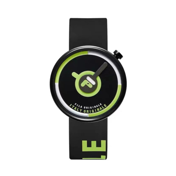 【FILA Watch】復古翻玩撞色拼接運動腕錶-酷炫黑/38-6126-005/台灣總代理公司貨享一年保固