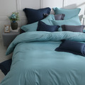 澳洲Simple Living 特大天絲福爾摩沙被套床包組-台灣製(薩克斯藍)_2