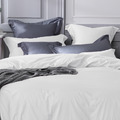 澳洲Simple Living 雙人天絲福爾摩沙被套床包組-台灣製(優雅白)_3