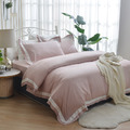 澳洲Simple Living 雙人600支臻品雙翼天絲被套床包組-茱萸粉(台灣製)_2