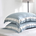 澳洲Simple Living 加大600織臻品雙翼天絲被套床包組-晨霧藍(台灣製)_5