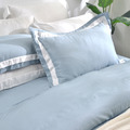 澳洲Simple Living 雙人600織臻品雙翼天絲被套床包組-晨霧藍(台灣製)_4