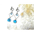 琉璃珠系列耳環-Glass Beads Earrings 藍色眼睛之珠_1