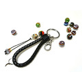 琉璃珠鑰匙圈- Glass Beads Keychain 土地之珠、黃色轉運之珠_1