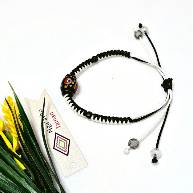 琉璃珠手鍊金剛結系列-Glass Beads Bracelet 太陽之珠 