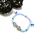 琉璃珠手鍊金剛結系列(雙珠)-Glass Beads Bracelet 藍色日光之珠/紫色天牛之珠_1