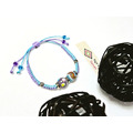 琉璃珠手鍊金剛結系列(雙珠)-Glass Beads Bracelet 藍色日光之珠/紫色天牛之珠