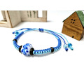 琉璃珠手鍊金剛結系列-Glass Beads Bracelet 白色孔雀月牙之珠_1