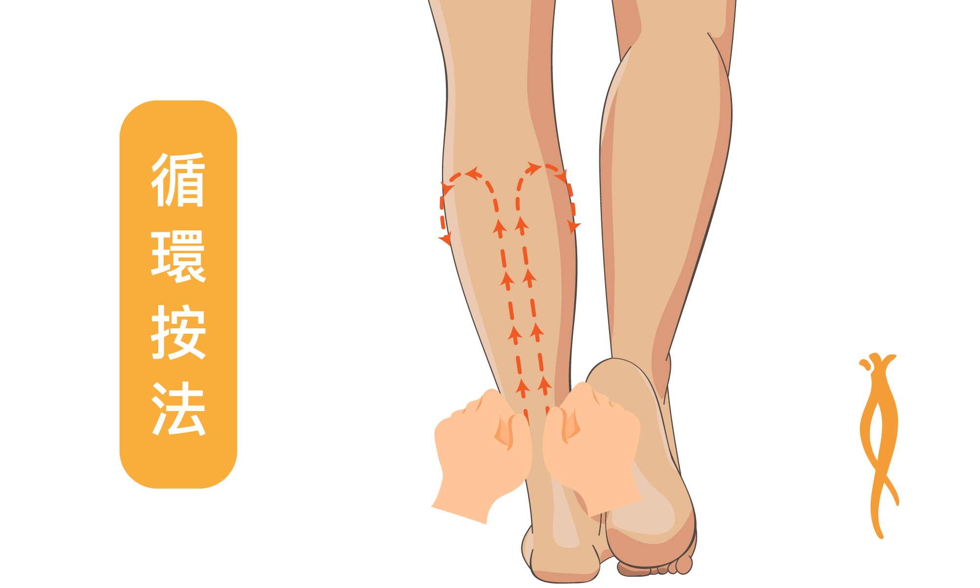 循環式按摩手法示範
