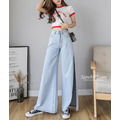 必備性感側開高叉牛仔寬褲-S-XL (P08281)_1