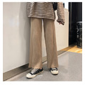 冬季必備-顯瘦高腰螺紋針織直筒褲-四色 F (T09276)_1