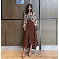 又一款性感側開叉咖啡色長裙 S-M_3