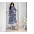 法式甜美碎花高腰連衣長洋 二色 S-2XL_7
