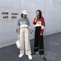 慵懶寬鬆休閒感針織寬褲 二色 F_2