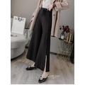 小開岔保暖針織寬褲 四色 F