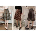 清新格紋半身裙 三色 F_4