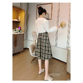 清新格紋半身裙 三色 F_5