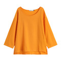 大露肩性感橘色上衣 S-L_4