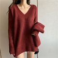 ☆熱銷V領針織性感上衣 3色 F_1