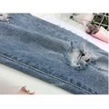 舒適高腰刷破牛仔褲 S-XL_10