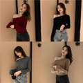 SALL★ 斜肩性感純色上衣 4色
