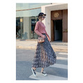 甜甜縐褶感飄逸碎花長裙 2色 S-L_4