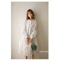 氣質棉料長版襯衫罩衫 4色 M-2XK_8