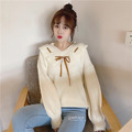 V領學院風荷葉領蝴蝶結毛衣_8
