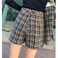 格紋毛呢質感西裝外套+短褲兩件套S-XL_11