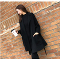 ★現貨賠本出清 黑色寬鬆大衣