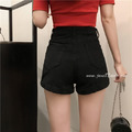 超顯瘦!!高腰捲邊彈性短褲 3色S-L_8