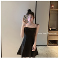 細肩綁帶平口俏皮短洋裝 2色M-2Xl_3