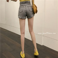 超顯瘦!!高腰捲邊彈性短褲 3色S-L_16