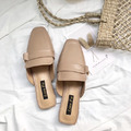 夏季必備 方頭金扣好穿的穆勒鞋懶人拖 2色_2
