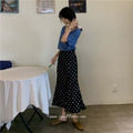 （現貨）實拍☆必買推薦☆ 點點高腰魚尾半身裙 3色_7