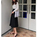 狂銷☆純色質感高腰半身A字裙 S-M_7