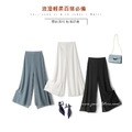 浪漫雪紡假兩件高腰寬褲 3色 S-2XL_2