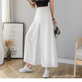 浪漫雪紡假兩件高腰寬褲 3色 S-2XL_8