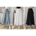 浪漫雪紡假兩件高腰寬褲 3色 S-2XL_1