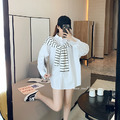 襯衫控必備☆簡約時尚條紋披肩假兩件襯衫 3色_4