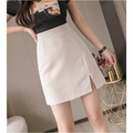 無敵百搭!!純色高腰顯瘦開岔短裙 (B04202)_11