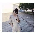 V領雙排扣時髦懶人穿搭必get連身褲 2色 S-L_2