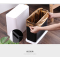 居家☆北歐簡約窄形按壓式垃圾桶_10